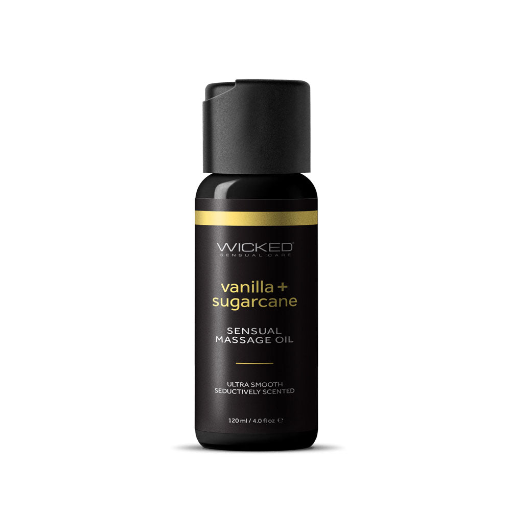 Wicked Sensual Massage Oil - Vanilla + Sugarcane - Naughty by Nature Adult Store
