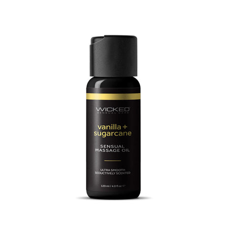 Wicked Sensual Massage Oil - Vanilla + Sugarcane - Naughty by Nature Adult Store