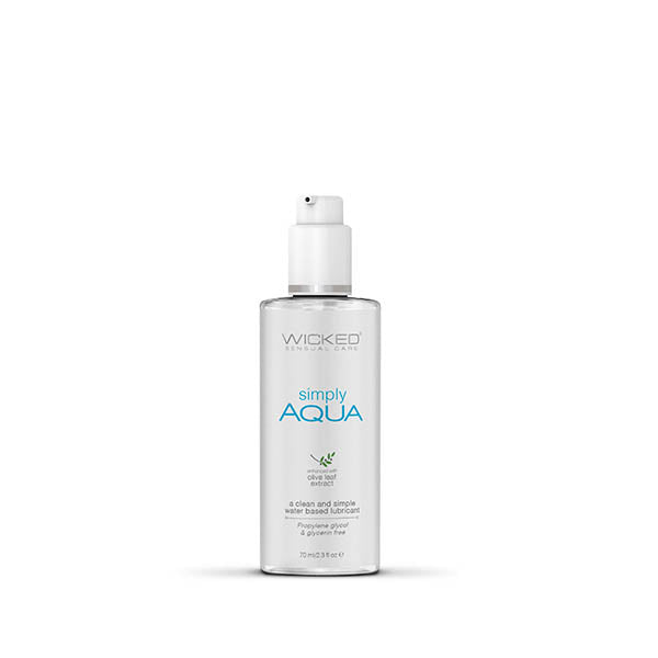 Wicked Simply Aqua - Water Based Lubricant - 70 ml (2.3 oz) Bottle - Naughty by Nature Adult Store