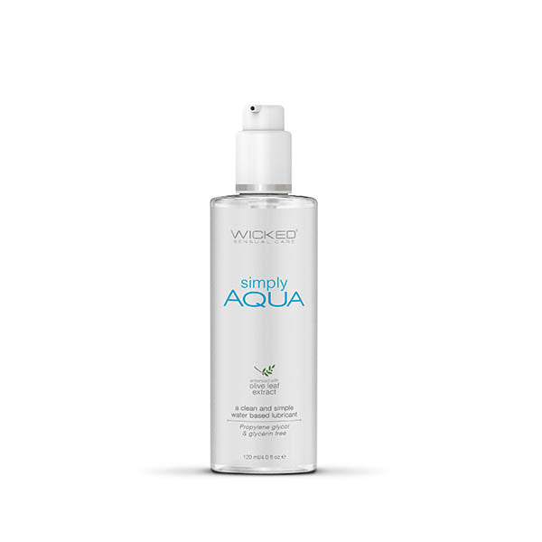 Wicked Simply Aqua - Water Based Lubricant - 120 ml (4 oz) Bottle - Naughty by Nature Adult Store