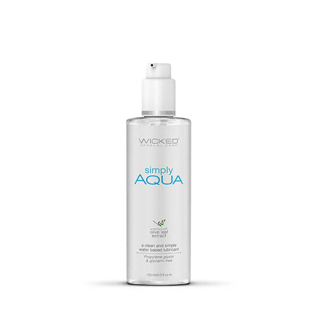 Wicked Simply Aqua - Water Based Lubricant - 120 ml (4 oz) Bottle - Naughty by Nature Adult Store