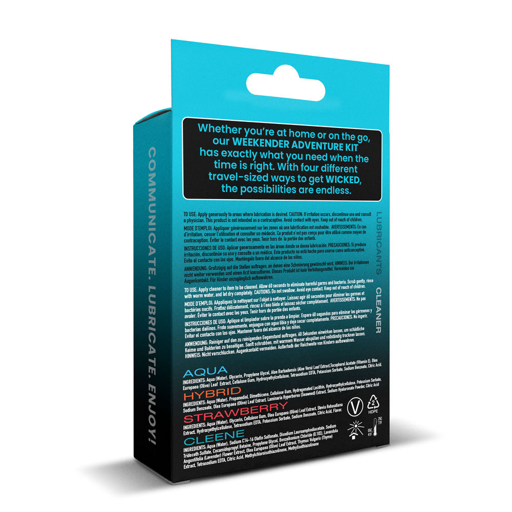 Wicked Weekender Adventure Kit 4 Pack Mixed Lubricants And Cleaner