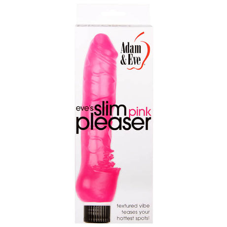 Adam & Eve Eve's Slim Pink Pleaser - Pink 20.3 cm (8'') Vibrator - Naughty by Nature Adult Store
