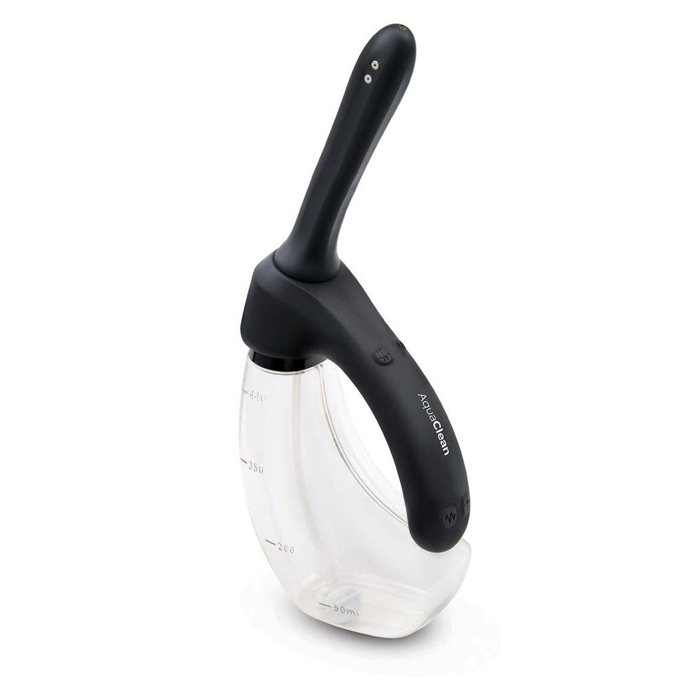 AquaClean Rechargeable Auto Douche Set with Bendable Vibrating Nozzle - 440 ml Capacity with Free Travel Douche Included - Naughty by Nature Adult Store