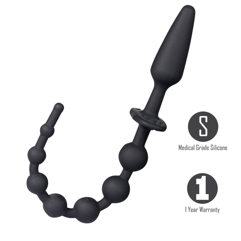 Maia SORRA - Black Anal Plug with Beads - Naughty by Nature Adult Store