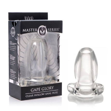 Master Series Gape Glory - Clear Large Hollow Anal Plug - Naughty by Nature Adult Store