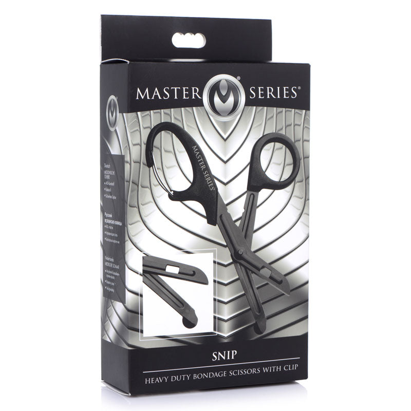 Master Series Snip - Black Heavy Duty Bondage Scissors - Naughty by Nature Adult Store