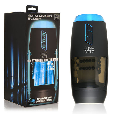 LoveBotz The Milker Slider 18X Stroking Masturbator - USB Rechargeable Stroking Masturbator - Naughty by Nature Adult Store