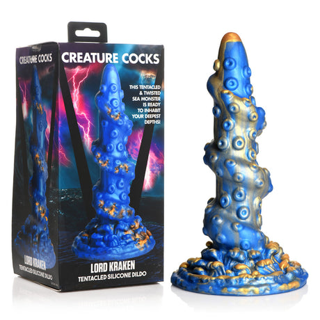 Creature Cocks Lord Kraken Dildo - Blue 21 cm Fantasy Tentacle Dildo - Naughty by Nature Adult Store