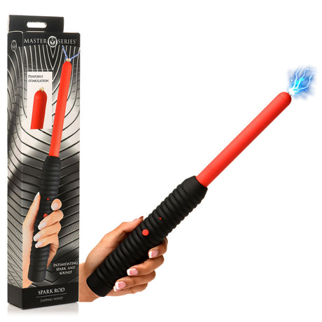 Master Series Spark Rod - Black/Red Zapping e-Wand - Naughty by Nature Adult Store