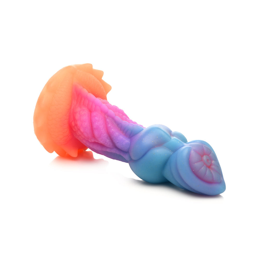 Creature Cocks Aqua-Cock - Glow in Dark Multi-Coloured 19.3 cm Fantasy Dildo - Naughty by Nature Adult Store