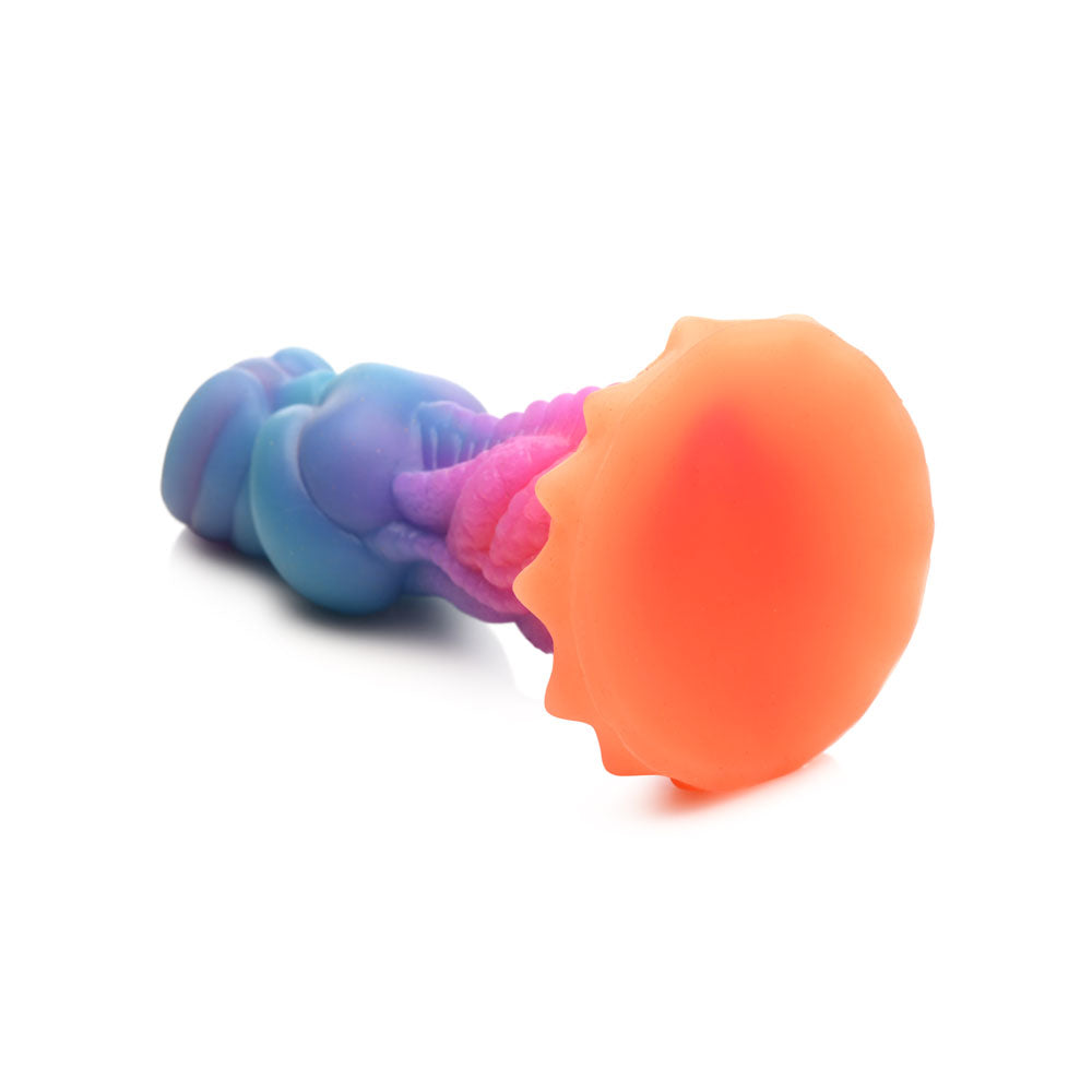 Creature Cocks Aqua-Cock - Glow in Dark Multi-Coloured 19.3 cm Fantasy Dildo - Naughty by Nature Adult Store
