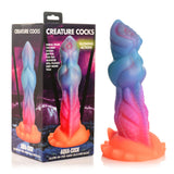 Creature Cocks Aqua-Cock - Glow in Dark Multi-Coloured 19.3 cm Fantasy Dildo - Naughty by Nature Adult Store