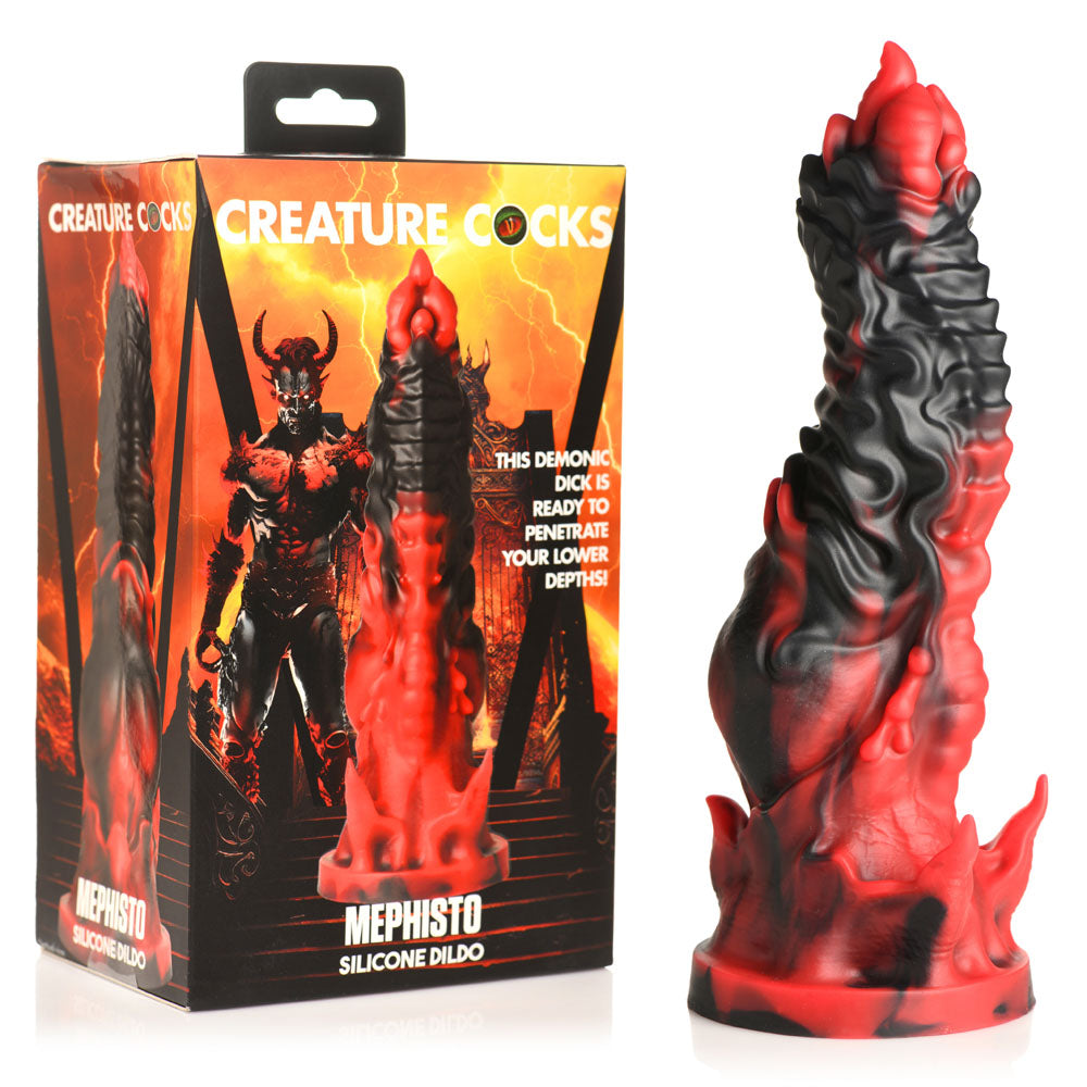 Creature Cocks Mephisto - Red/Black 18.5 cm Fantasy Dildo - Naughty by Nature Adult Store