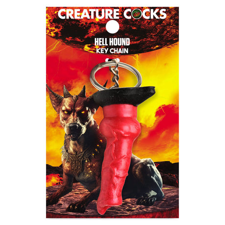 Creature Cocks Hell-Hound Keychain - Novelty Fantasy Dildo Keyring - Naughty by Nature Adult Store