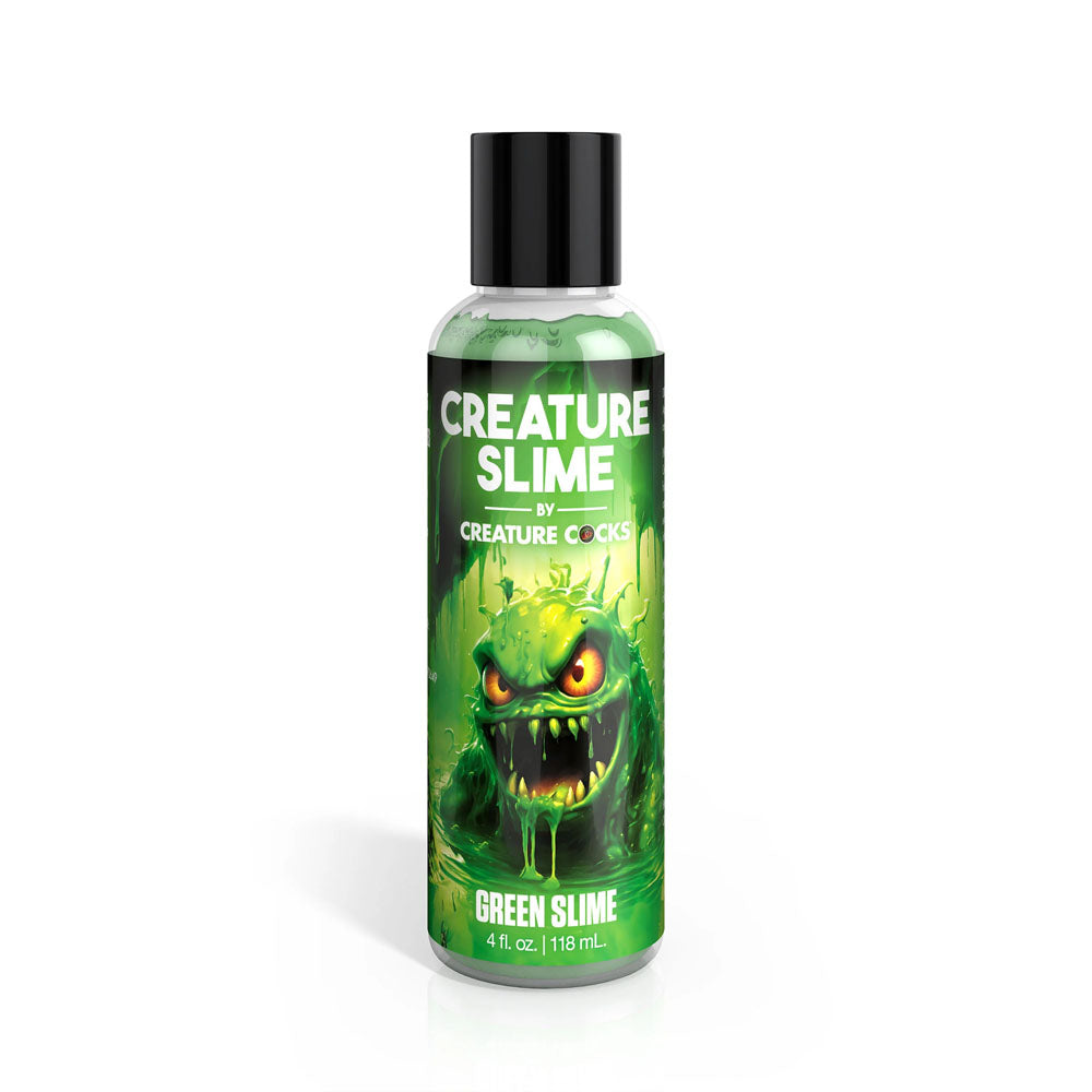 Creature Slime by Creature Cocks - Green Slime - Green Water Based Lubricant - 118 ml Bottle - Naughty by Nature Adult Store