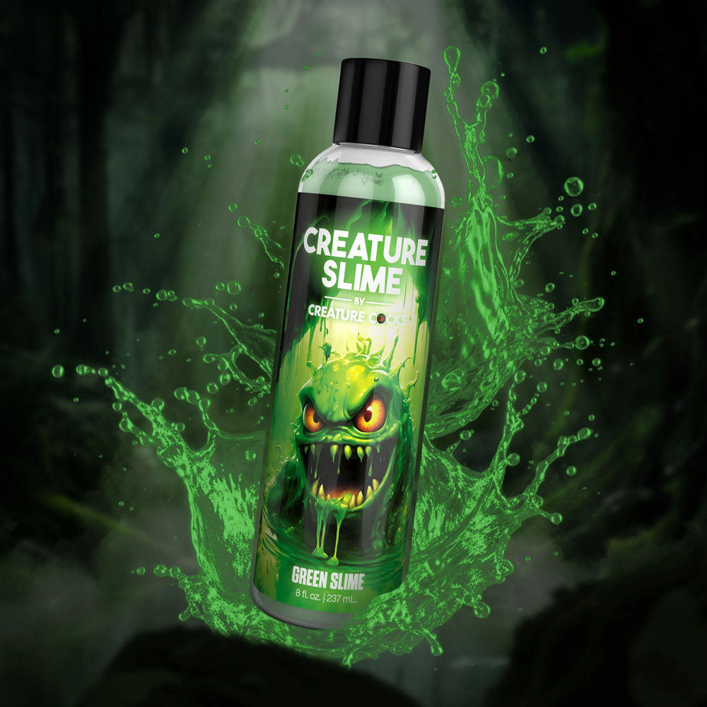 Creature Slime by Creature Cocks - Green Slime - Green Water Based Lubricant - 237 ml Bottle - Naughty by Nature Adult Store
