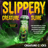 Creature Slime by Creature Cocks - Green Slime - Green Water Based Lubricant - 237 ml Bottle - Naughty by Nature Adult Store
