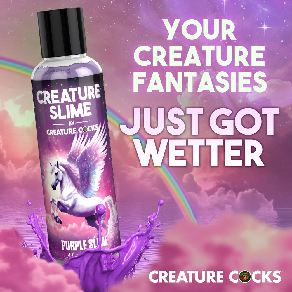 Creature Slime by Creature Cocks - Purple Slime - Purple Water Based Lubricant - 118 ml Bottle - Naughty by Nature Adult Store
