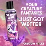 Creature Slime by Creature Cocks - Purple Slime - Purple Water Based Lubricant - 118 ml Bottle - Naughty by Nature Adult Store