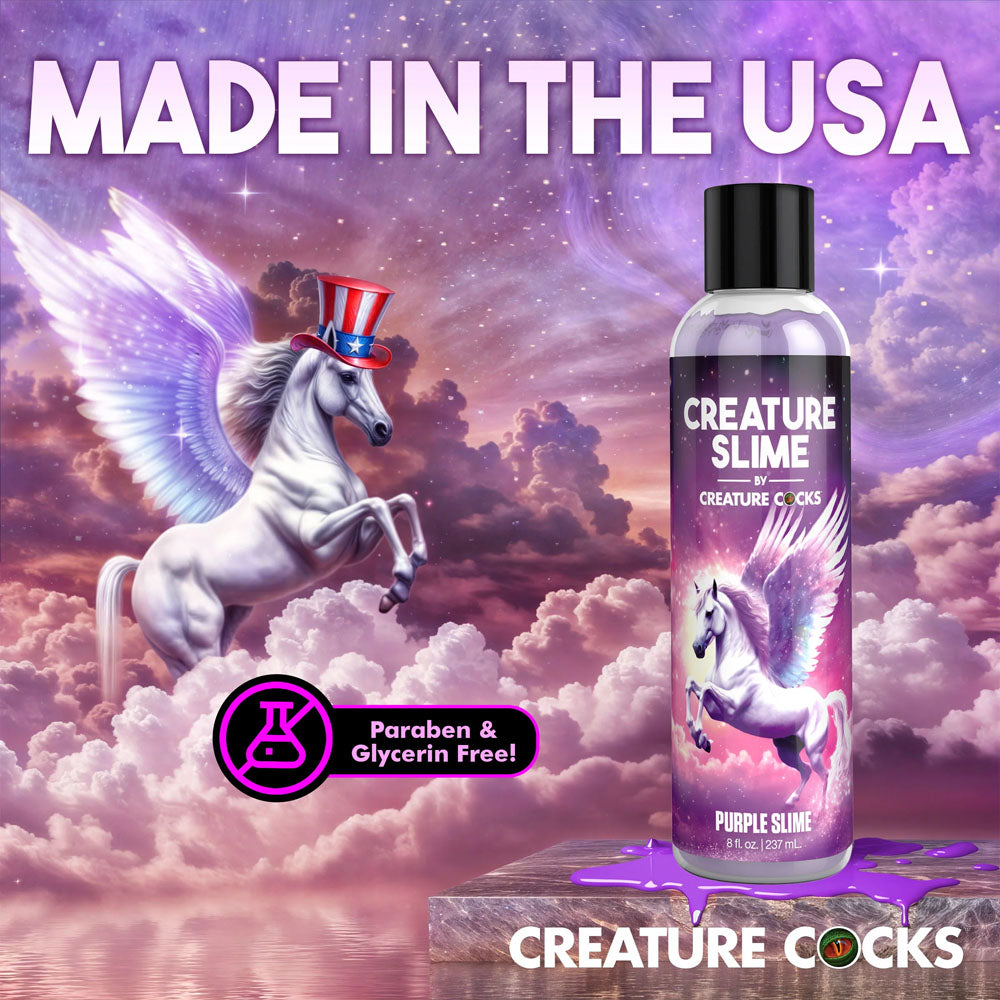 Creature Slime by Creature Cocks - Purple Slime - Purple Water Based Lubricant - 237 ml Bottle - Naughty by Nature Adult Store