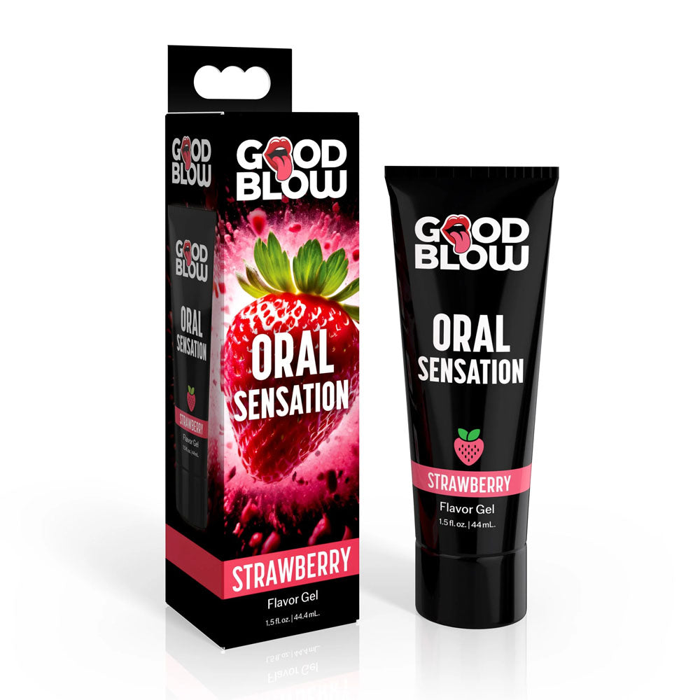 XR Brands Good Blow Warming Oral Sensation Gel - Strawberry, 44ml