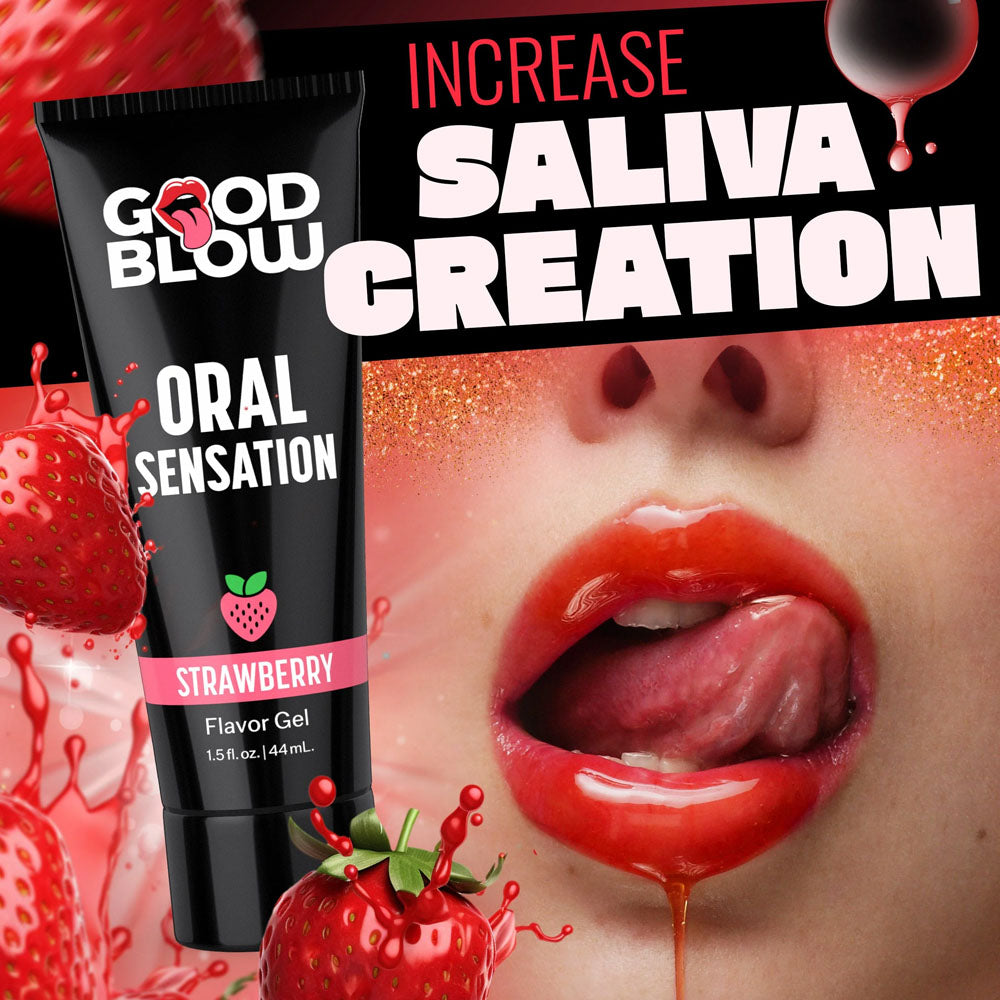 XR Brands Good Blow Warming Oral Sensation Gel - Strawberry, 44ml