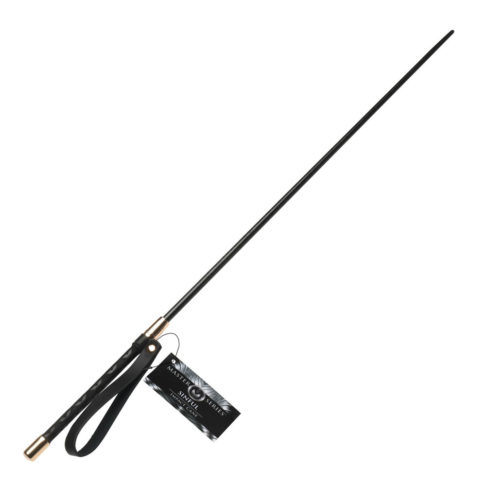 Master Series Sinful Impact Cane - Black Plastic Cane Whip - Naughty by Nature Adult Store