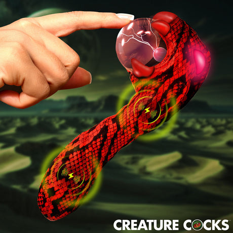 Creature Cocks Cobra Red 18.5 cm  Fantasy Plasma Vibrator