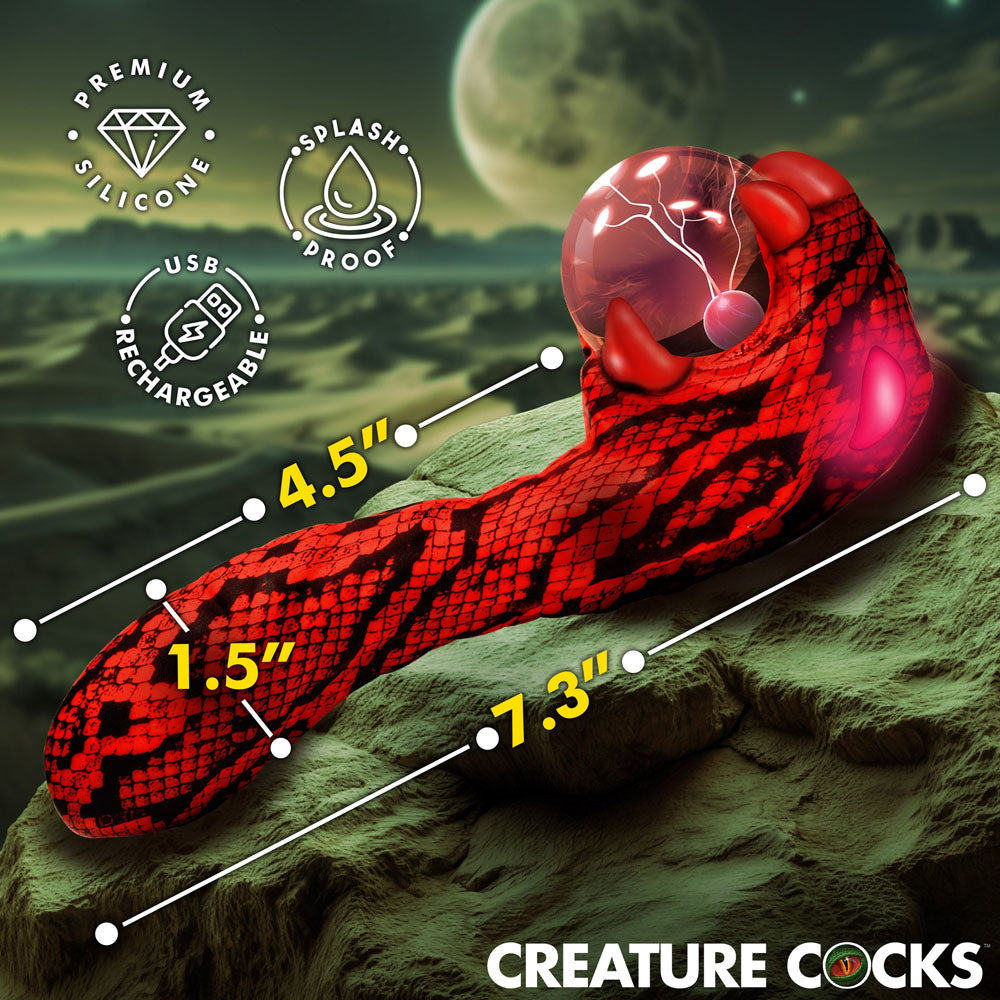 Creature Cocks Cobra Red 18.5 cm  Fantasy Plasma Vibrator