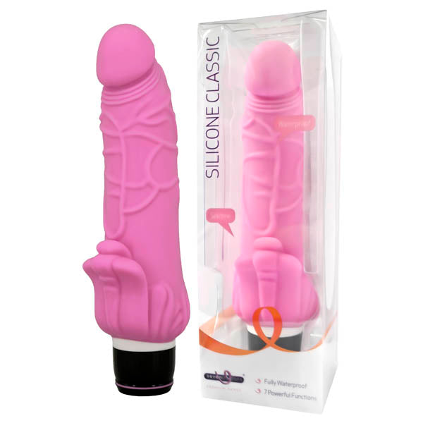 Silicone Classic - Pink 19 cm (7.5'') Vibrator - Naughty by Nature Adult Store