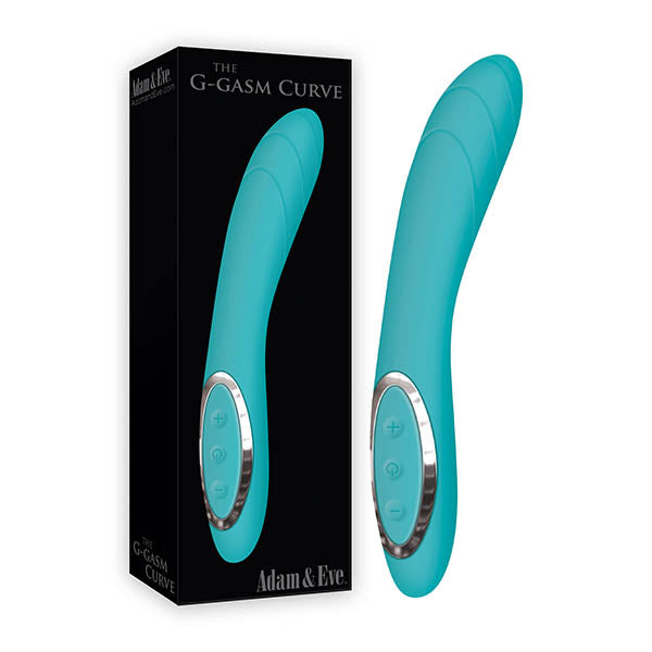 Adam & Eve The G-Gasm Curve - Aqua 21 cm (8.25'') USB Rechargeable Vibrator - Naughty by Nature Adult Store