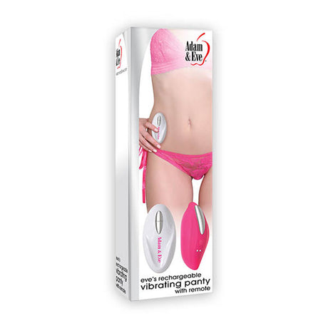 Adam & Eve Eve's Rechargeable Vibrating Panty With Remote - Pink Vibrating Panty with Remote Control - Naughty by Nature Adult Store