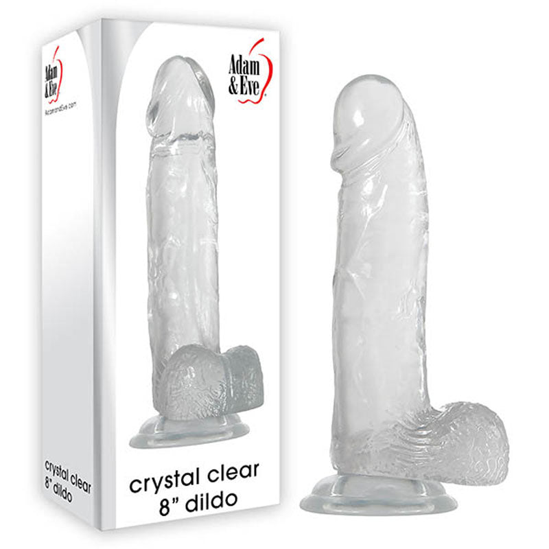 Adam & Eve Crystal Clear 8'' Dildo - Clear 20.3 cm (8'') Dong - Naughty by Nature Adult Store