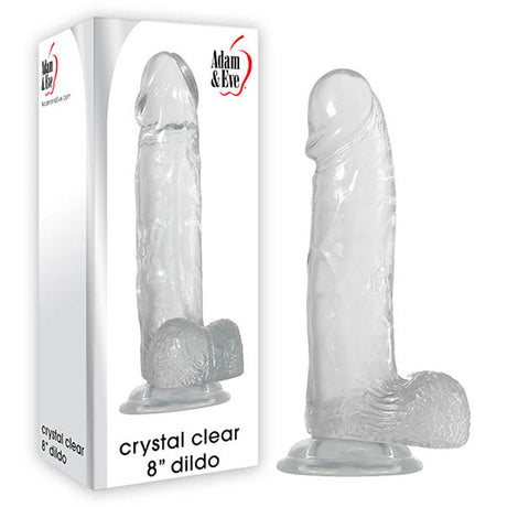 Adam & Eve Crystal Clear 8'' Dildo - Clear 20.3 cm (8'') Dong - Naughty by Nature Adult Store