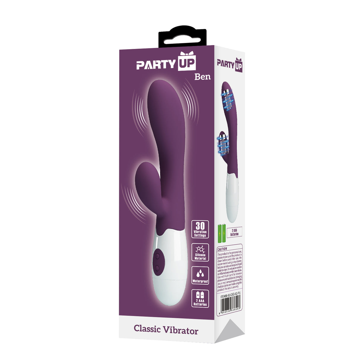 Party Up BEN Classic Vibe - Purple Rabbit Vibrator