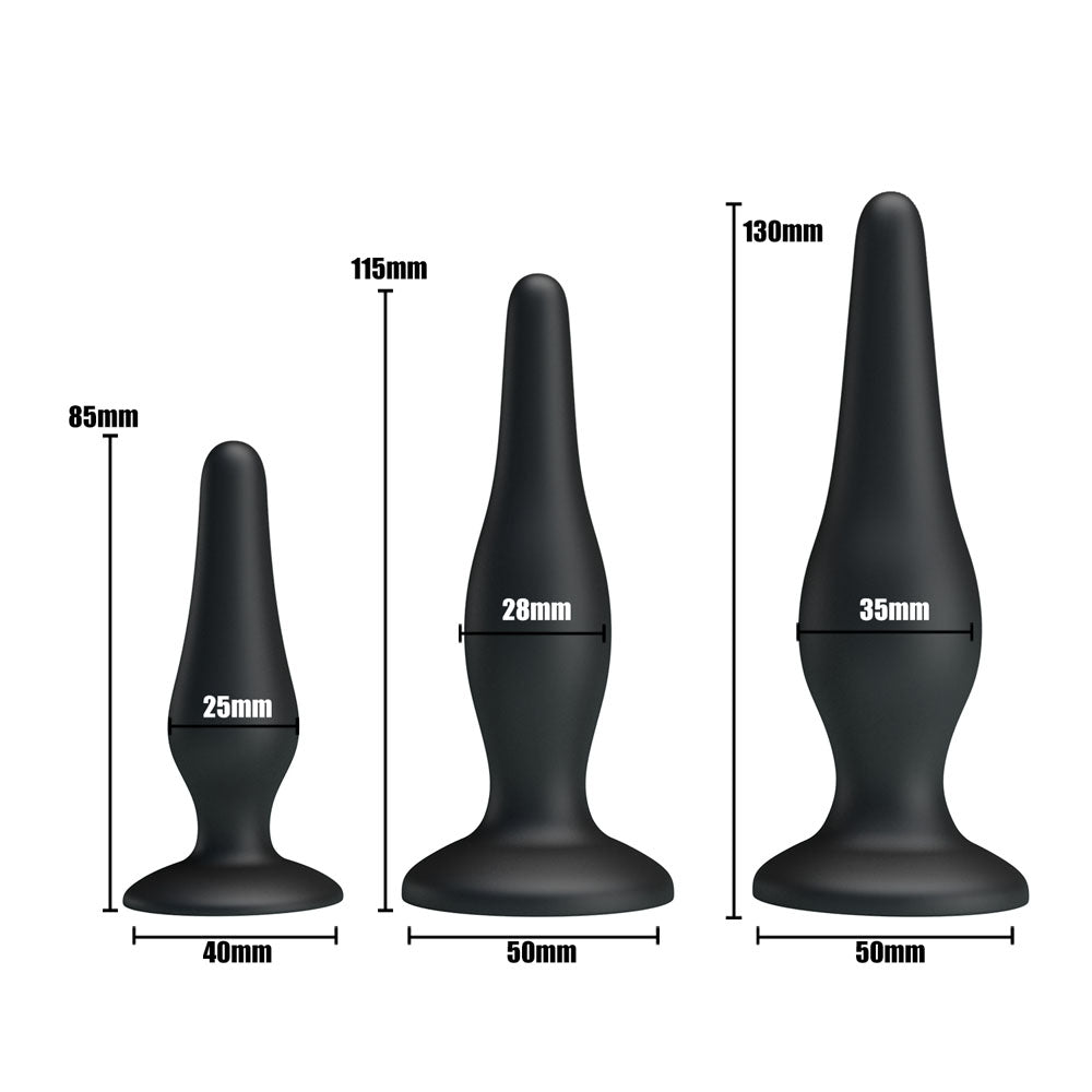Party Up JERRY Butt Plug Set -  Set of 3 Sizes