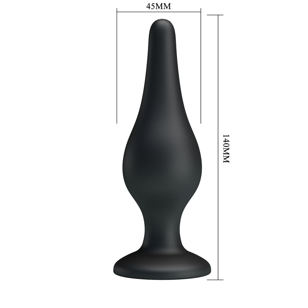 Party Up JEFFREY Butt Plug - Black 14 cm