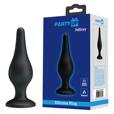 Party Up JEFFREY Butt Plug - Black 14 cm