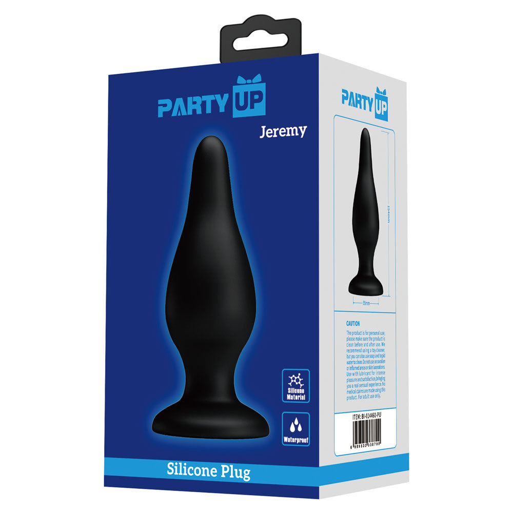 Party Up JEREMY Butt Plug - Black 15.4 cm