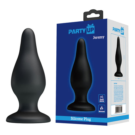 Party Up JEREMY Butt Plug - Black 15.4 cm