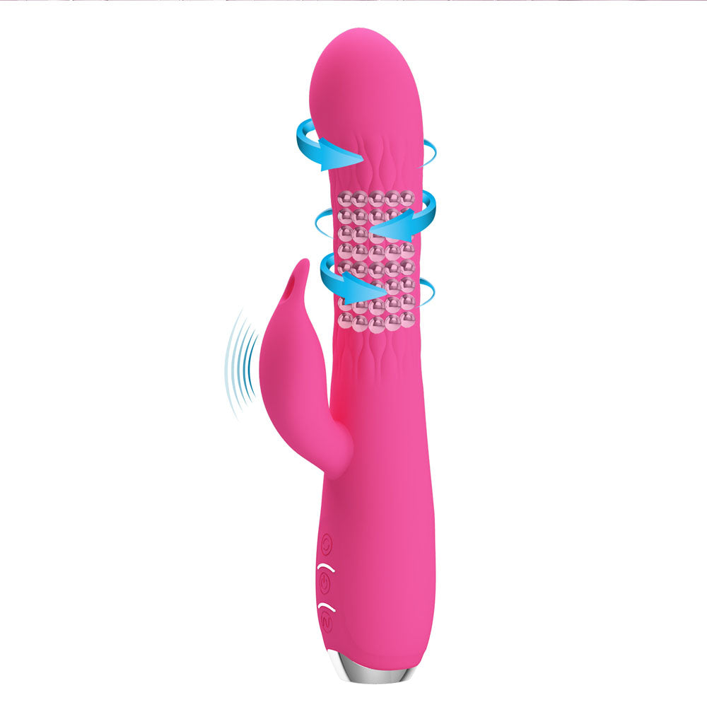 Party Up ERIC Rotating Beads Vibrator - Pink