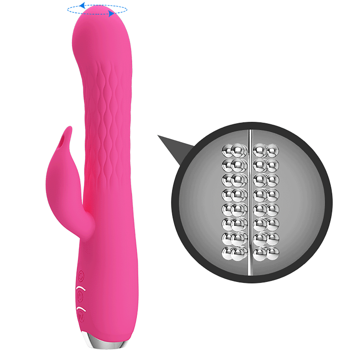 Party Up ERIC Rotating Beads Vibrator - Pink