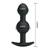 Party Up JAMES Anal Bead Plug - Black 10.4 cm
