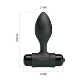 Party Up KEN Vibrating Butt Plug - Black 8.6 cm
