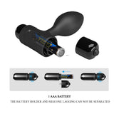 Party Up KEN Vibrating Butt Plug - Black 8.6 cm
