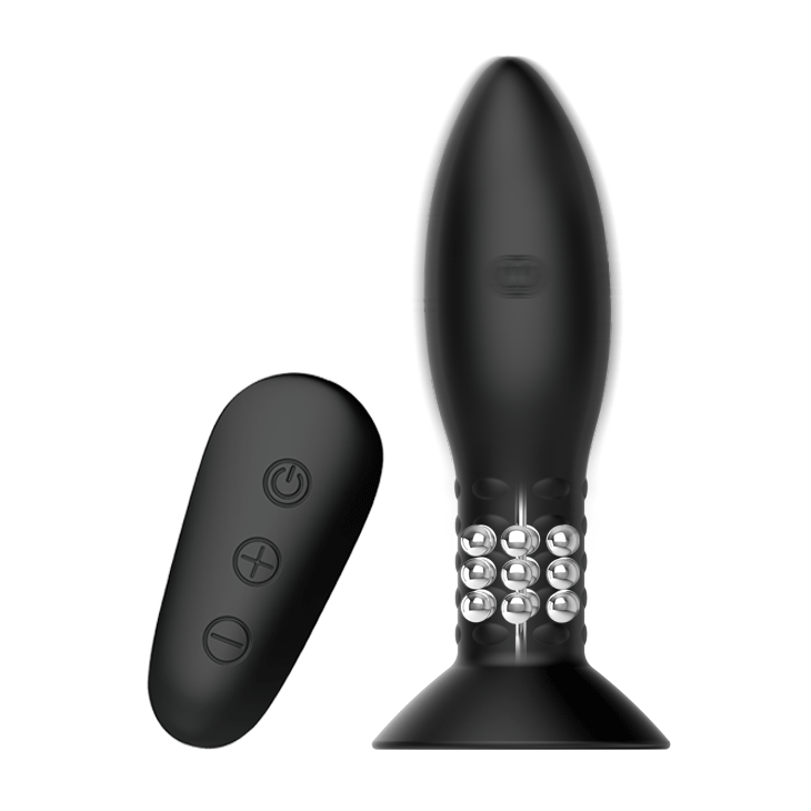 MR PLAY Rotation Beads Anal Plug - Beaded with Wireless Remote