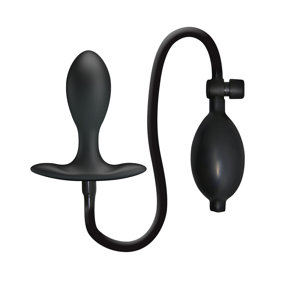 Party Up KEVIN Inflatable Butt Plug - Black 9.1 cm