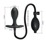 Party Up KEVIN Inflatable Butt Plug - Black 9.1 cm