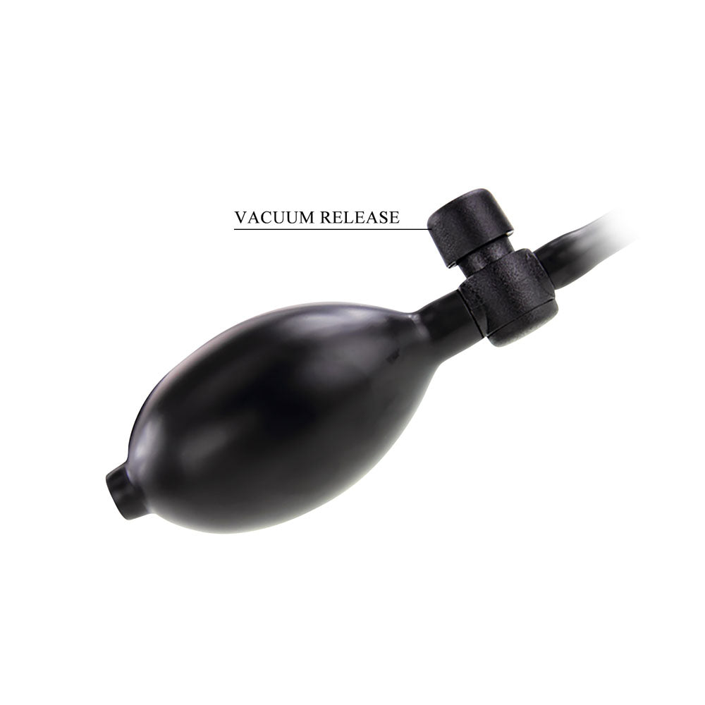Party Up KEVIN Inflatable Butt Plug - Black 9.1 cm